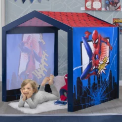 Delta Children Spider-Man Indoor Playhouse With Fabric Tent For Boys And Girls Sale