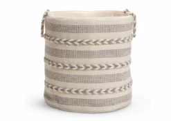 Delta Children Braided Grey Handwoven Basket Décor & Accessories