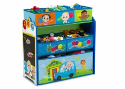 Delta Children Storage CoComelon 6 Bin Design And Store Toy Organizer