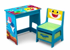 Delta Children Baby Shark Wood Art Desk And Chair Set With Dry Erase Top And Reusable Stickers Activity Desks 9 Delta Children Baby Shark Wood Art Desk And Chair Set With Dry Erase Top And Reusable Stickers Activity Desks