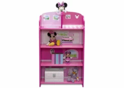 Delta Children Minnie Mouse Wooden Playhouse 4-Shelf Bookcase For Kids