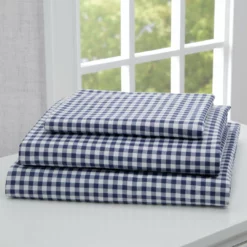 Delta Children Navy Gingham 3-Piece Twin Sheet Set 14 Delta Children Navy Gingham 3-Piece Twin Sheet Set