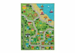 Delta Children Extra Large Road Map Activity Rug For Girls And Boys - 78-inch L X 54-inch W
