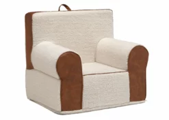 Delta Children Deluxe Cozee Sherpa And Faux Leather Chair For Kids