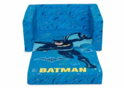 Delta Children Batman Cozee Flip-Out Chair - 2-in-1 Convertible Chair To Lounger For Kids