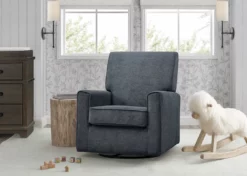 Delta Children What's New Sophie Nursery Glider Swivel Chair With LiveSmart Fabric