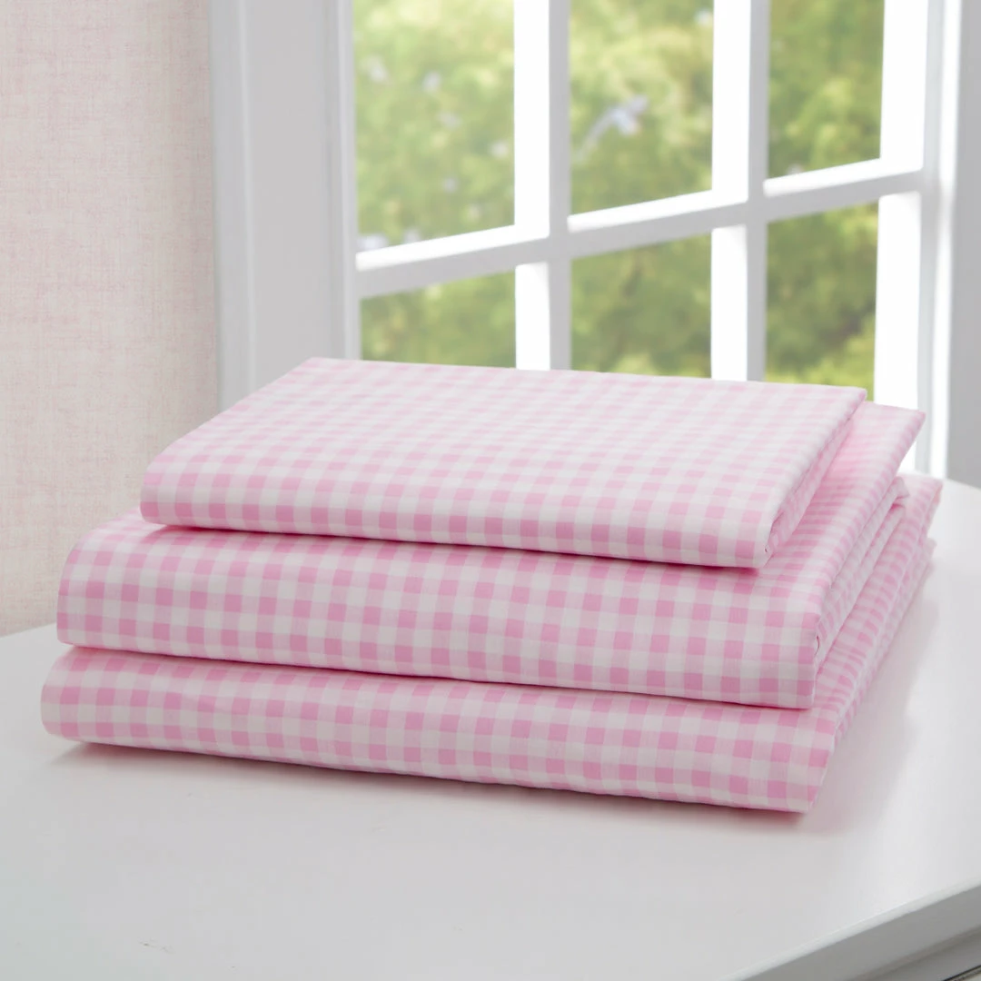 Delta Children Pink Gingham 3-Piece Twin Sheet Set What's New 8 Delta Children Pink Gingham 3-Piece Twin Sheet Set What's New
