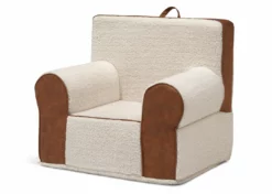 Delta Children Deluxe Cozee Sherpa And Faux Leather Chair For Kids