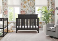 Delta Children Baby Cribs Sweet Beginnings Hart Flat Top 6-in-1 Convertible Crib