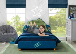 Delta Children Sales 43 Delta Children Twin Beds & Headboards Dinosaur Upholstered Twin Bed