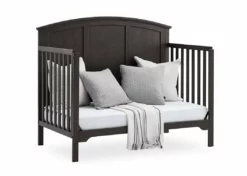 Delta Children Sweet Beginnings Sage Curve Top 6-in-1 Convertible Crib
