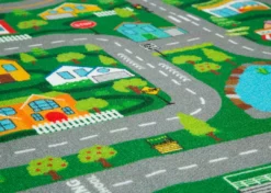 Delta Children Extra Large Road Map Activity Rug For Girls And Boys - 78-inch L X 54-inch W