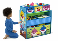 Delta Children Baby Shark Design & Store 6 Bin Toy Storage Organizer