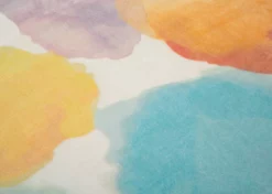 Delta Children Rugs Watercolor Rectangle Area Rug For Kids, 53-Inch X 59-Inch