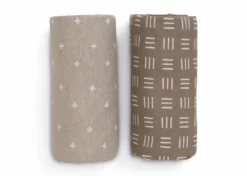 Delta Children What's New Neutral Boho Fitted Crib Sheets - 2 Pack