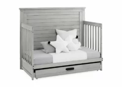 Simmons Kids Caden 6-in-1 Convertible Crib With Trundle Drawer Baby Cribs