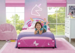 Delta Children Unicorn Upholstered Twin Bed