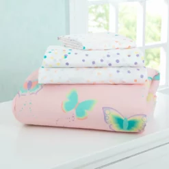 Delta Children Girls 4-Piece Toddler Bedding Set Sheets & Mattress Covers