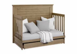 Simmons Kids Caden 6-in-1 Convertible Crib With Trundle Drawer Baby Cribs
