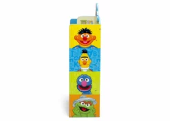 Delta Children Sesame Street Wooden Playhouse 4-Shelf Bookcase For Kids Sale