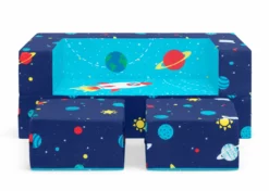 Delta Children Convertible Sofa And Play Set For Kids And Toddlers – Modular Foam Couch And Flip Out Lounger With 2 Ottomans