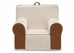 Delta Children Deluxe Cozee Sherpa And Faux Leather Chair For Kids
