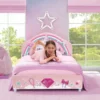 Delta Children Princess Upholstered Twin Bed