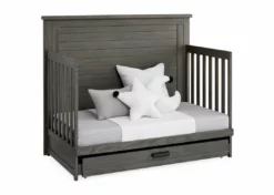Simmons Kids Caden 6-in-1 Convertible Crib With Trundle Drawer Baby Cribs