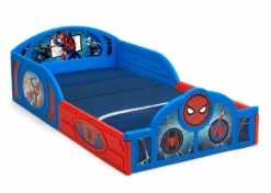 Delta Children Spider-Man Sleep And Play Toddler Bed With Built-In Guardrails Toddler Beds