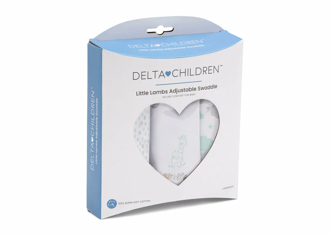 Delta Children Sale Little Lambs Adjustable Swaddle Wrap - Size Small/Medium, Fits Babies 0-3 Months/7-14 Lbs., 3-Pack 8 Delta Children Sale Little Lambs Adjustable Swaddle Wrap - Size Small/Medium, Fits Babies 0-3 Months/7-14 Lbs., 3-Pack